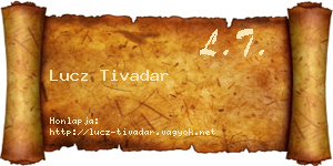 Lucz Tivadar névjegykártya